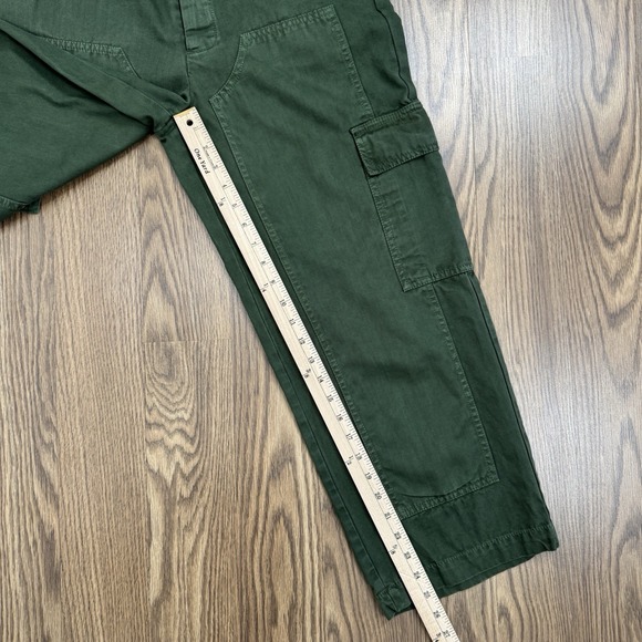 Universal Thread Pants Womens 4 Green Barrel Horseshoe Crop Cargo Cotton Twill - Picture 11 of 12